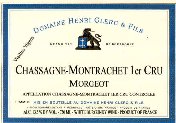 Clerc Chassagne Montrachet Morgeot 1er Cru