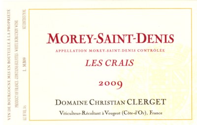 Clerget Morey St Denis blanc