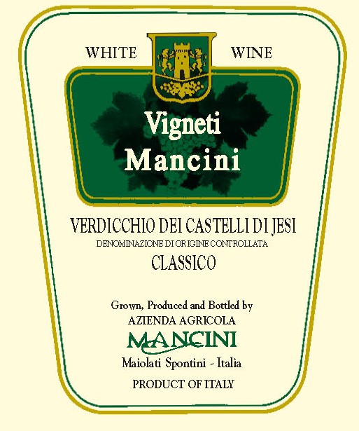 Mancini Verdicchio Vigneti Mancini