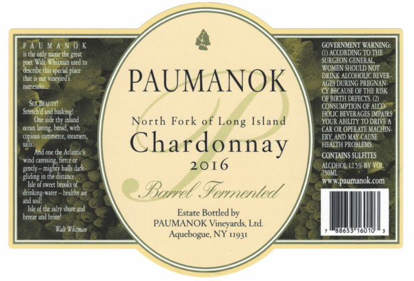 Paumanok Chardonnay BF