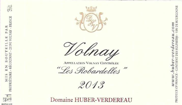 Huber-Verdereau Volnay Les Robardelles