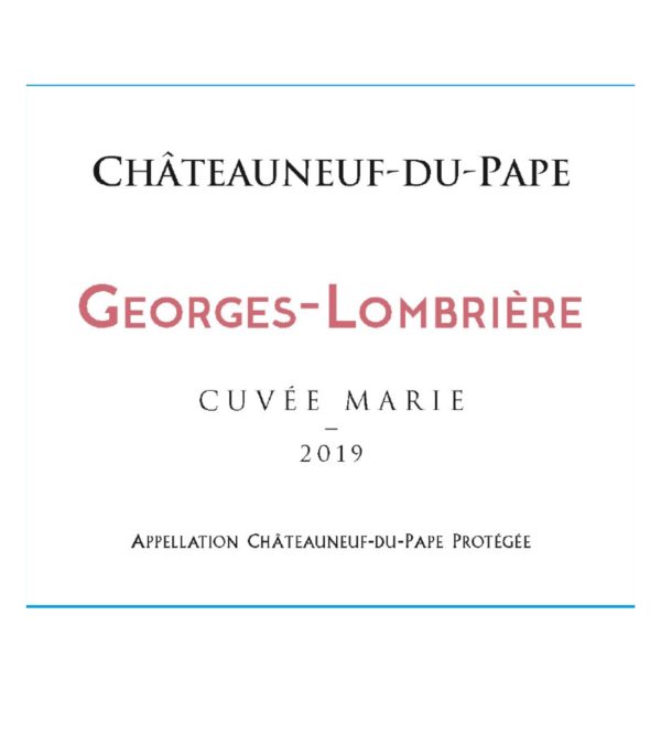 GEORGES LOMBRIERE Cuvée Marie